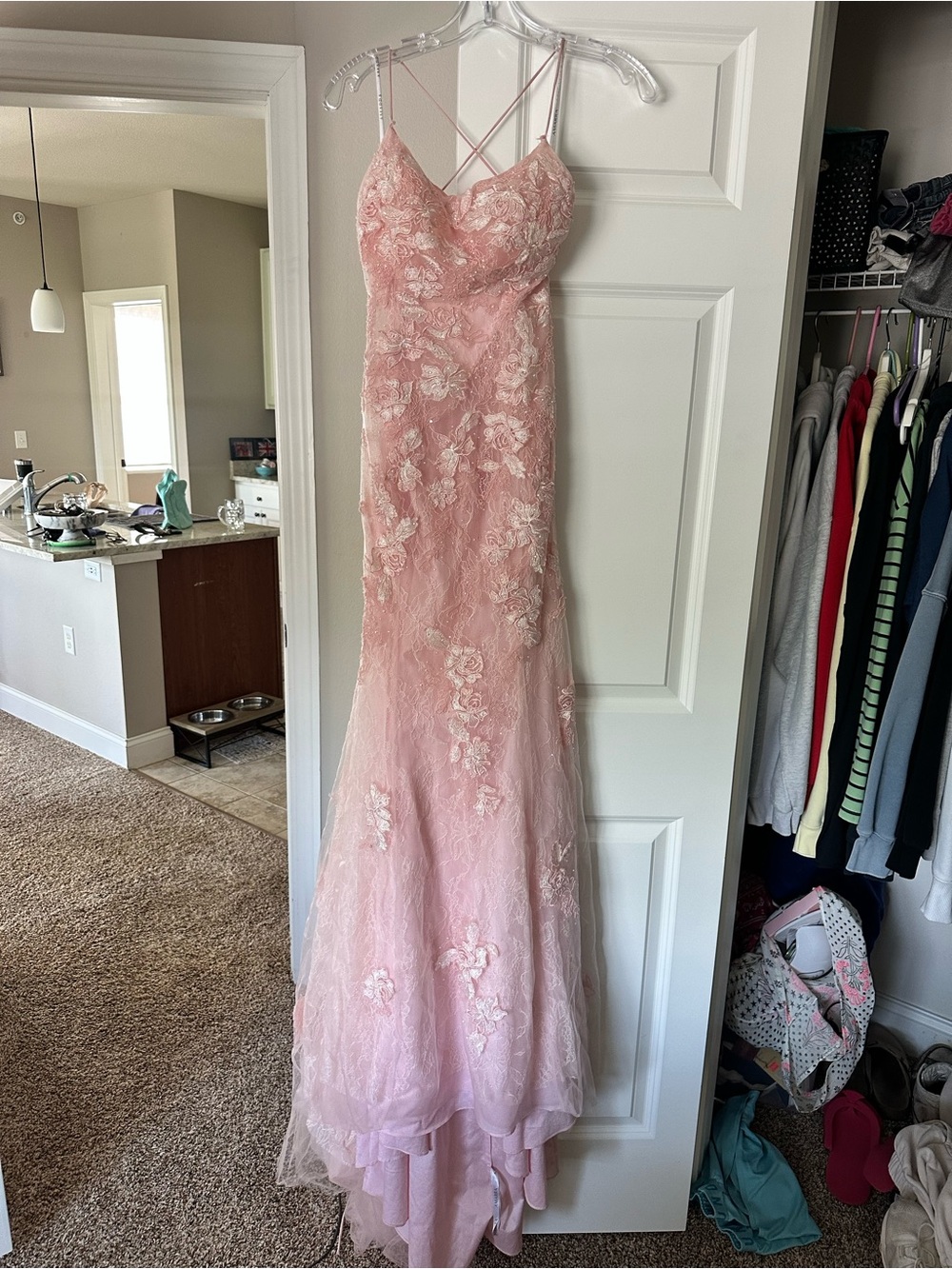 Light Pink Lace Mermaid Prom/formal Dress - Picture 2 of 5